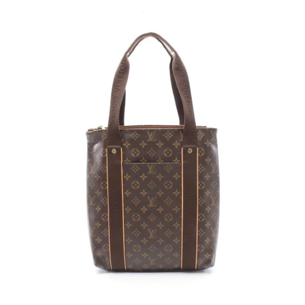 Louis Vuitton Cabas Bobour Tote Bag Canvas Leather Monogram Brown